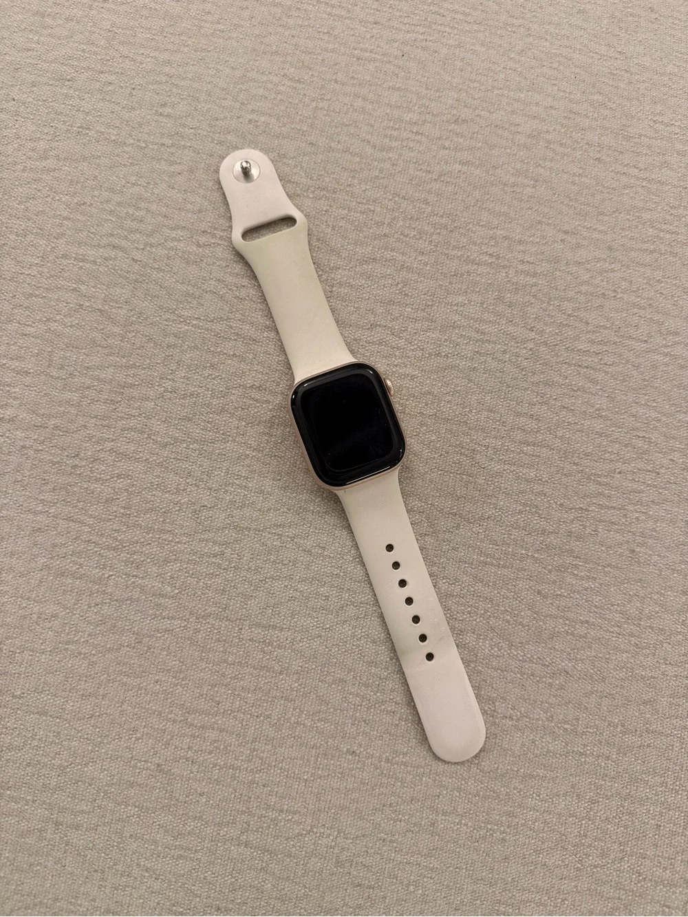 Apple Watch Series 10 Rose Gold 42mm GPS with White Sports Band